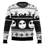 Hooktab Nightmare Before Christmas Jack Skellington Ugly Christmas Sweater