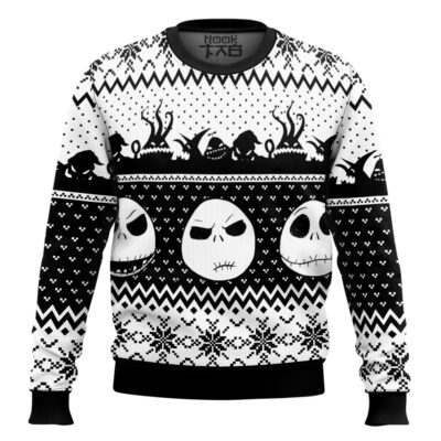 Hooktab Nightmare Before Christmas Jack Skellington Ugly Christmas Sweater