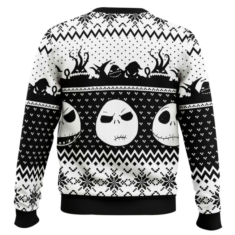 Hooktab Nightmare Before Christmas Jack Skellington Ugly Christmas Sweater Hooktab Nightmare Before Christmas Jack Skellington Ugly Christmas Sweater