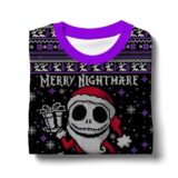 Hooktab Nightmare Before Christmas Merry Nightmare Ugly Christmas Sweater