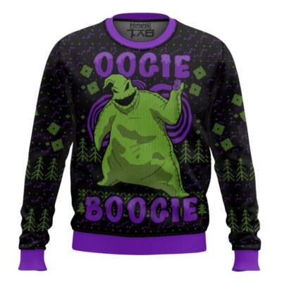Hooktab Nightmare Before Christmas Oogie Boogie Ugly Christmas Sweater