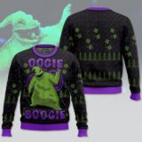 Hooktab Nightmare Before Christmas Oogie Boogie Ugly Christmas Sweater
