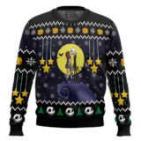 Hooktab Nightmare Before Christmas Romantic Night Ugly Christmas Sweater
