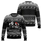 Hooktab Nightmare Before Xmas Jack Sally Ugly Christmas Sweater