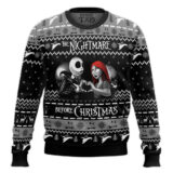 Hooktab Nightmare Before Xmas Jack Sally Ugly Christmas Sweater