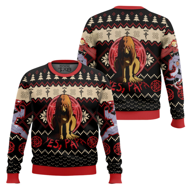 Hooktab Nina Yes Papa Fullmetal Alchemist Ugly Christmas Sweater Hooktab Nina Yes Papa Fullmetal Alchemist Ugly Christmas Sweater
