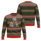 Hooktab Nintendo Characters Ugly Christmas Sweater