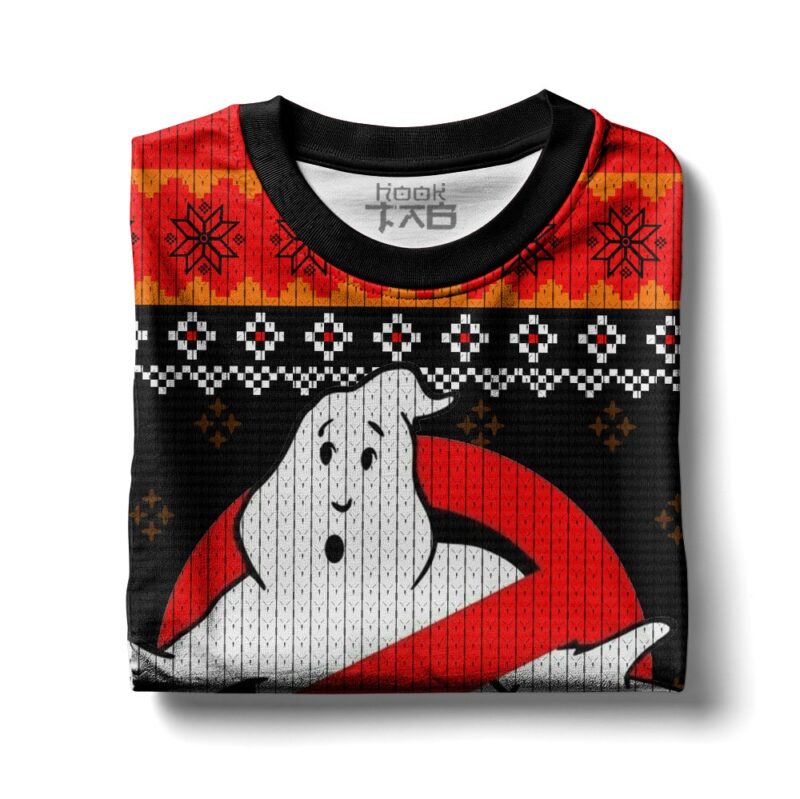 Hooktab No Ghost Ghostbusters Ugly Christmas Sweater Hooktab No Ghost Ghostbusters Ugly Christmas Sweater