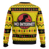 Hooktab No Internet Jurassic Park Ugly Christmas Sweater