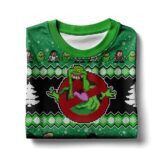 Hooktab No Slimer Ghostbusters Ugly Christmas Sweater