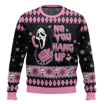 Hooktab No You Hang Up Scream Ugly Christmas Sweater