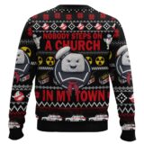 Hooktab Nobody Steps On A Church In My Town Ghostbusters Ugly Christmas Sweater