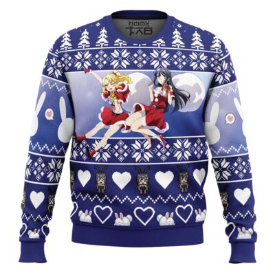 Hooktab Nodoka & Mai Rascal Does Not Dream Of Bunny Girl Senpai Ugly Christmas Sweater
