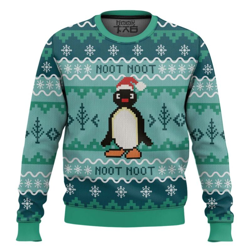 Hooktab Noot Noot Pingu Ugly Christmas Sweater