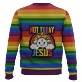 Hooktab Not Today Jesus Ugly Christmas Sweater