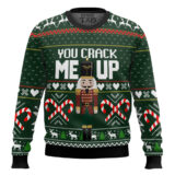 Hooktab Nutcracker You Crack Me Up Ugly Christmas Sweater