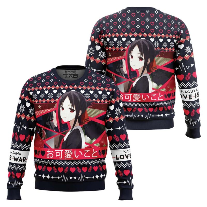 Hooktab O Kawaii Koto Kaguya-sama: Love Is War Ugly Christmas Sweater Hooktab O Kawaii Koto Kaguya-sama: Love Is War Ugly Christmas Sweater