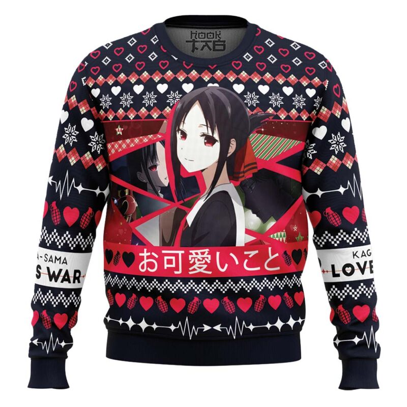 Hooktab O Kawaii Koto Kaguya-sama: Love Is War Ugly Christmas Sweater
