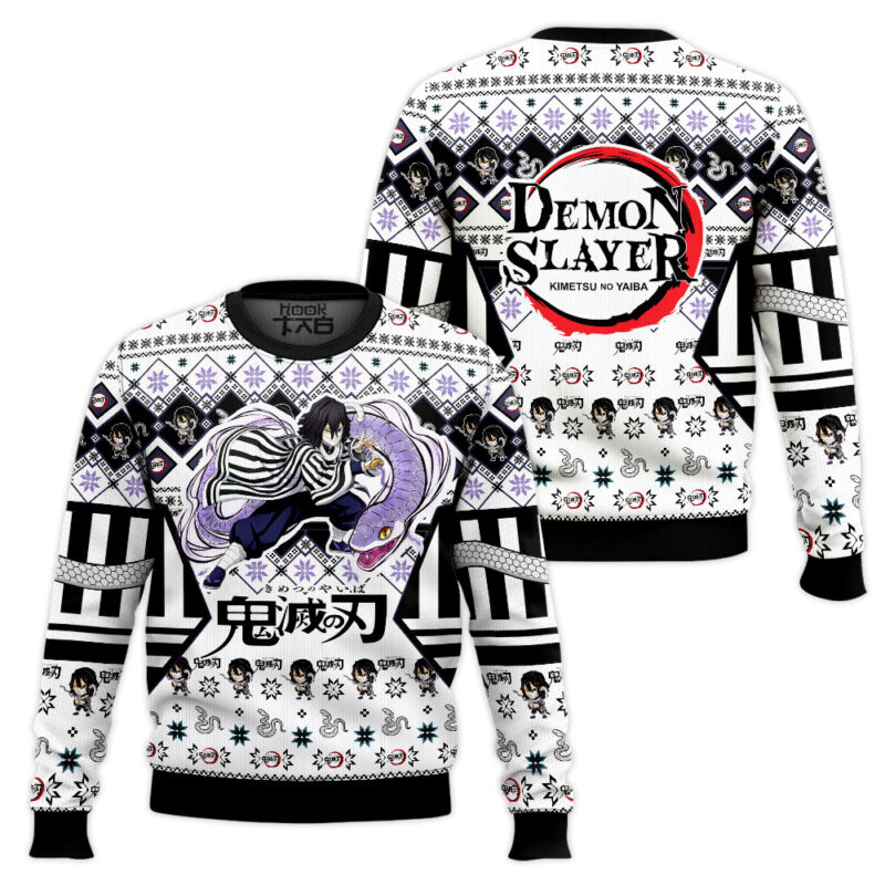 Hooktab Obanai Iguro Ugly Christmas Sweater Hooktab Obanai Iguro Ugly Christmas Sweater