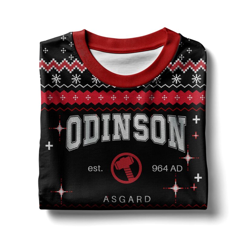 Hooktab Odinson Thor Marvel Ugly Christmas Sweater Hooktab Odinson Thor Marvel Ugly Christmas Sweater