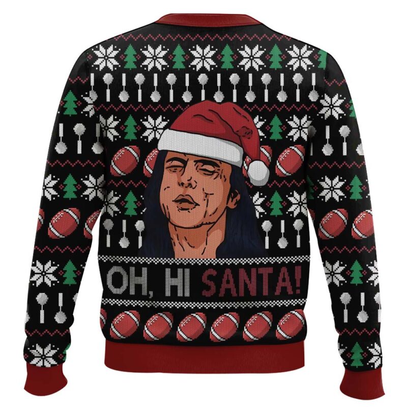 Hooktab Oh, Hi Santa The Room Ugly Christmas Sweater Hooktab Oh, Hi Santa The Room Ugly Christmas Sweater