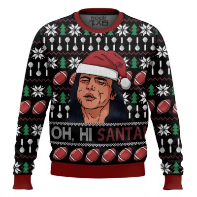 Hooktab Oh, Hi Santa The Room Ugly Christmas Sweater