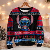 Hooktab Ohana Christmas Lilo And Stitch Ugly Christmas Sweater