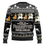 Hooktab Old Forester Bourbon Whiskey Ugly Christmas Sweater
