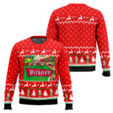 Hooktab Old Style Pilsner Beer Biere Ugly Christmas Sweater