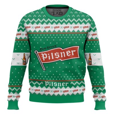 Hooktab Old Style Pilsner Ugly Christmas Sweater