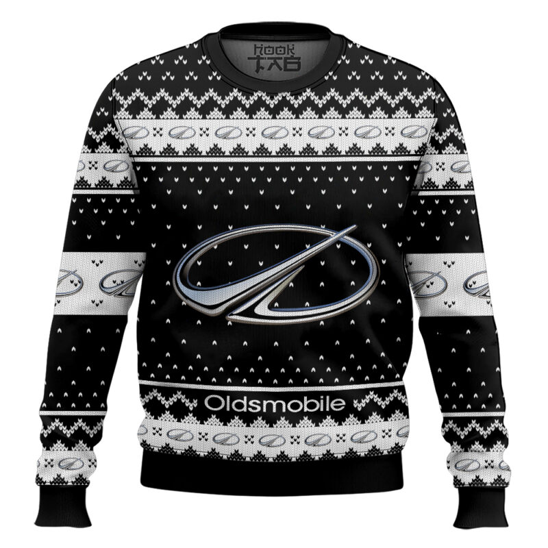 Hooktab Oldsmobile Ugly Christmas Sweater Hooktab Oldsmobile Ugly Christmas Sweater