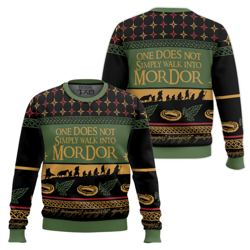 Hooktab One Does Not Simply Walk Into Mordor The Lord Of The Rings Ugly Christmas Sweater Hooktab One Does Not Simply Walk Into Mordor The Lord Of The Rings Ugly Christmas Sweater