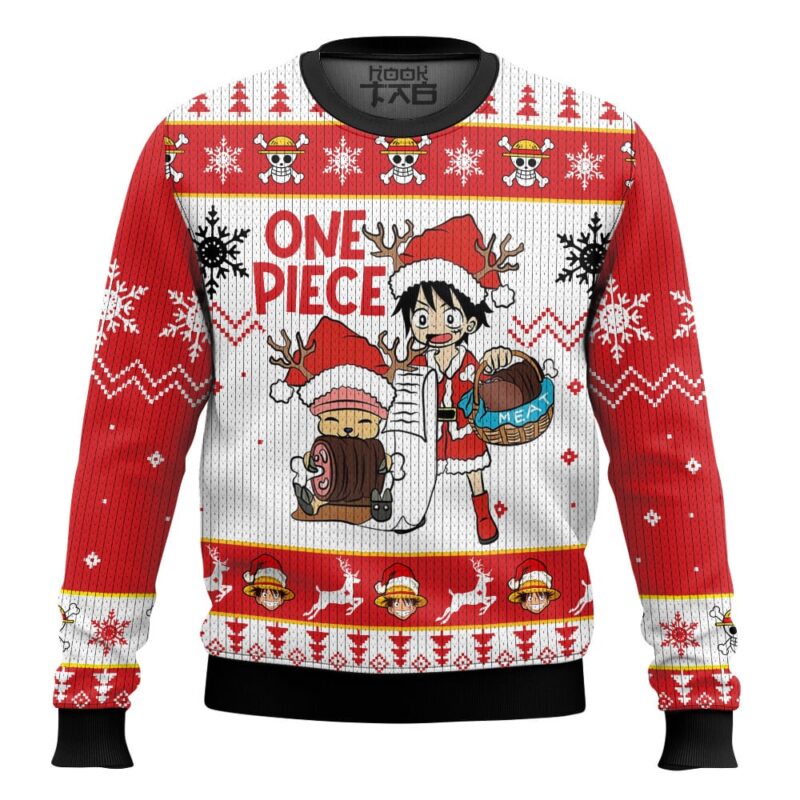 Hooktab One Piece Santa Ugly Christmas Sweater