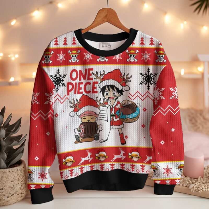 Hooktab One Piece Santa Ugly Christmas Sweater Hooktab One Piece Santa Ugly Christmas Sweater