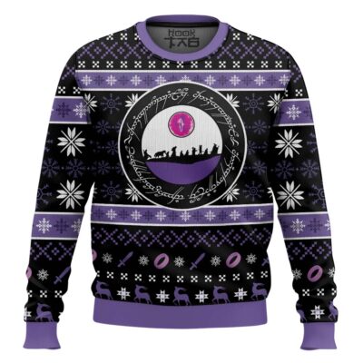 Hooktab One Ring Rune The Lord Of The Ring Ugly Christmas Sweater