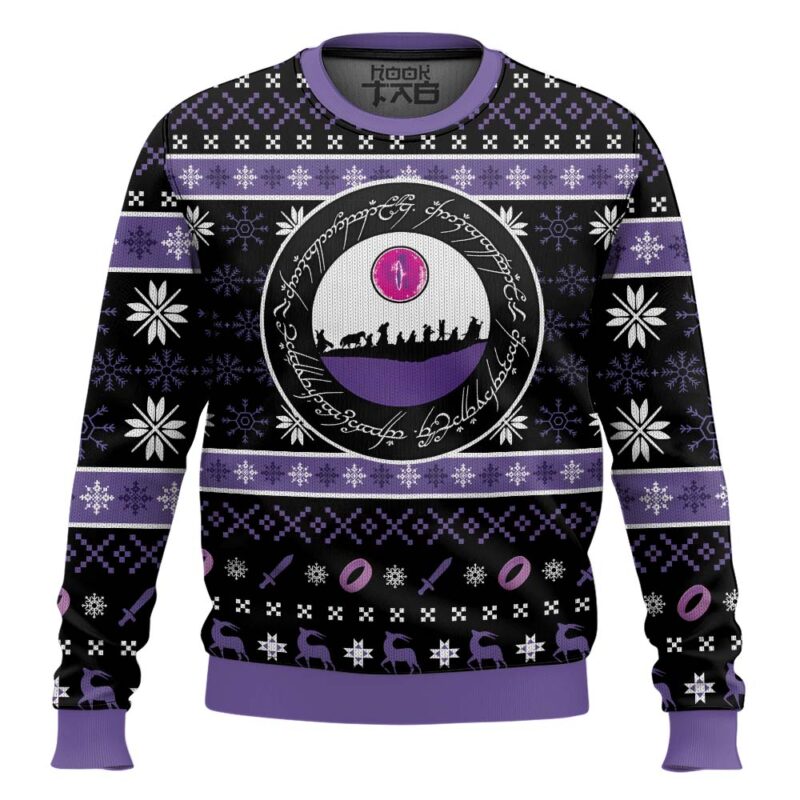 Hooktab One Ring Rune The Lord Of The Ring Ugly Christmas Sweater