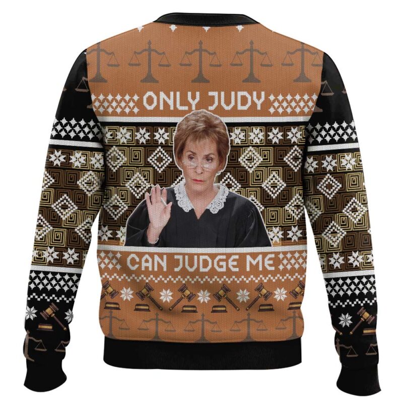 Hooktab Only Judy Can Judge Me Judge Judy Ugly Christmas Sweater Hooktab Only Judy Can Judge Me Judge Judy Ugly Christmas Sweater