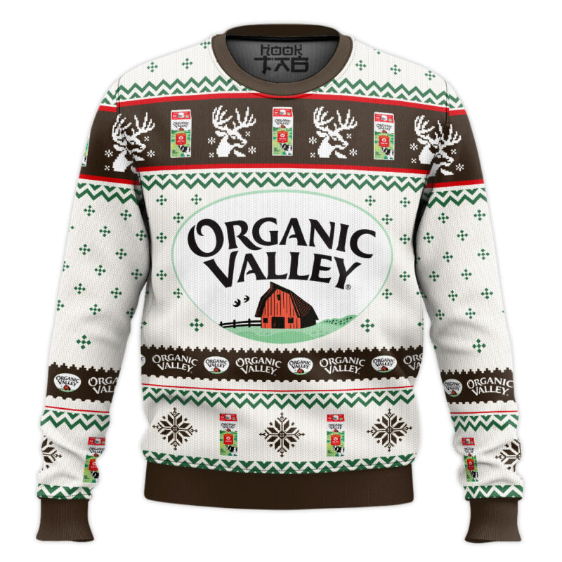 Hooktab Organic Valley Ugly Christmas Sweater