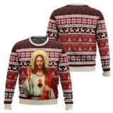 Hooktab Orthodox Jesus Ugly Christmas Sweater
