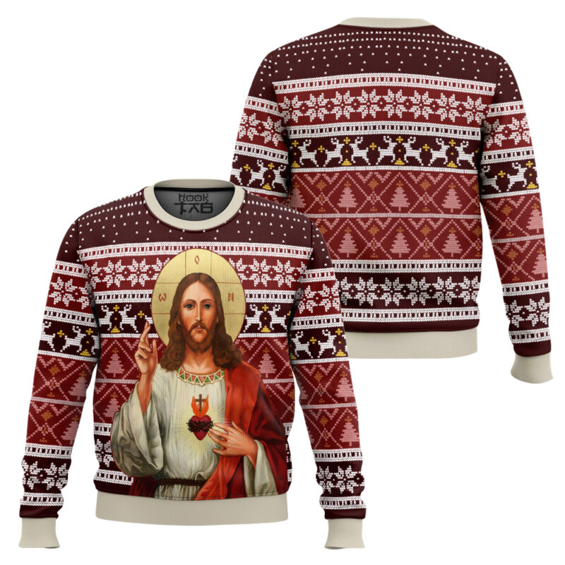 Hooktab Orthodox Jesus Ugly Christmas Sweater Hooktab Orthodox Jesus Ugly Christmas Sweater