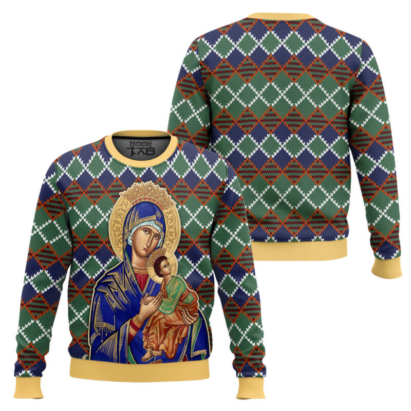 Hooktab Our Lady Of Perpetual Help Ugly Christmas Sweater Hooktab Our Lady Of Perpetual Help Ugly Christmas Sweater