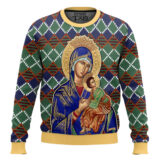 Hooktab Our Lady Of Perpetual Help Ugly Christmas Sweater