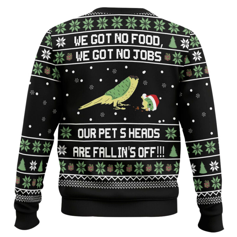 Hooktab Our Pets Heads Are Falling Off Dumb And Dumber Ugly Christmas Sweater Hooktab Our Pets Heads Are Falling Off Dumb And Dumber Ugly Christmas Sweater