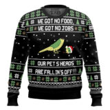 Hooktab Our Pets Heads Are Falling Off Dumb And Dumber Ugly Christmas Sweater