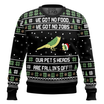 Hooktab Our Pets Heads Are Falling Off Dumb And Dumber Ugly Christmas Sweater