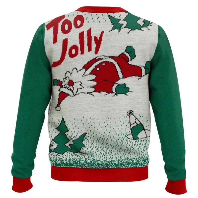 Hooktab Overly Cheerful Santa Ugly Christmas Sweater Hooktab Overly Cheerful Santa Ugly Christmas Sweater