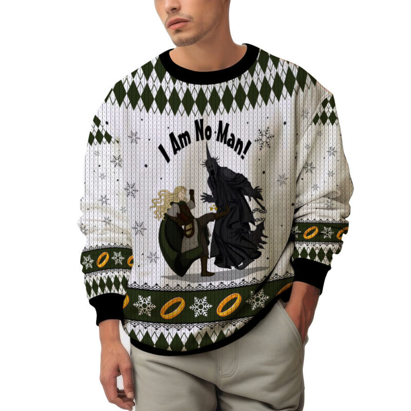 Hooktab Éowyn I Am No Man The Lord Of The Rings Ugly Christmas Sweater Hooktab Éowyn I Am No Man The Lord Of The Rings Ugly Christmas Sweater