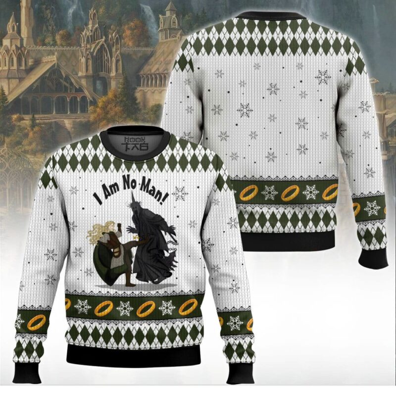 Hooktab Éowyn I Am No Man The Lord Of The Rings Ugly Christmas Sweater Hooktab Éowyn I Am No Man The Lord Of The Rings Ugly Christmas Sweater