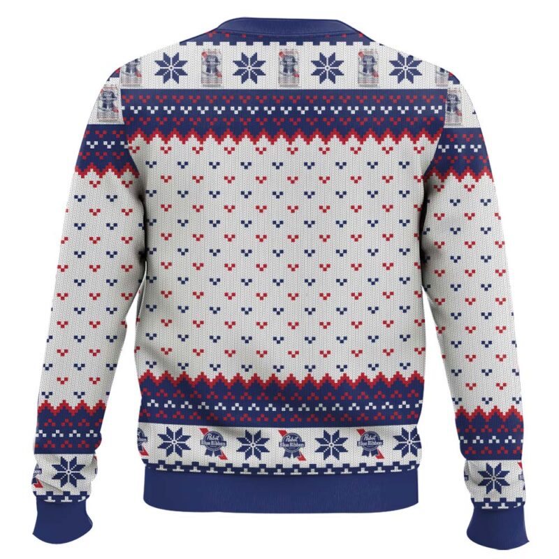 Hooktab Pabst Blue Ribbon American Lager Ugly Christmas Sweater Hooktab Pabst Blue Ribbon American Lager Ugly Christmas Sweater