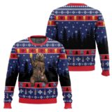 Hooktab Pabst Blue Ribbon Bear Ugly Christmas Sweater